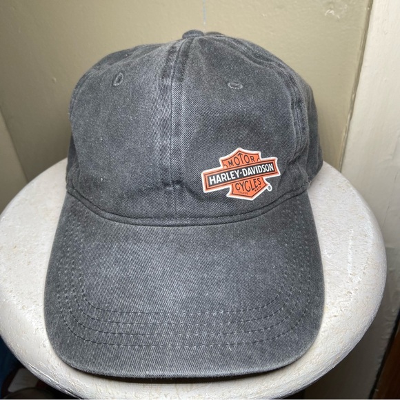 Harley-Davidson Other - Harley Davidson Black Distressed Denim Baseball Hat from Harley Davidson Museum